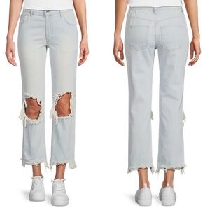Free People Maggie Mid-Rise Straight Leg Jeans